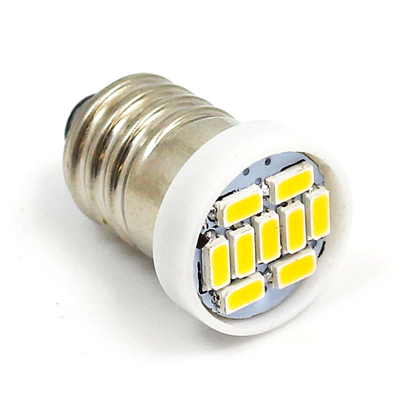 E10 LED Miniature Screw 5 SMD 12 To 16 Volt AC Or DC Non Polarity