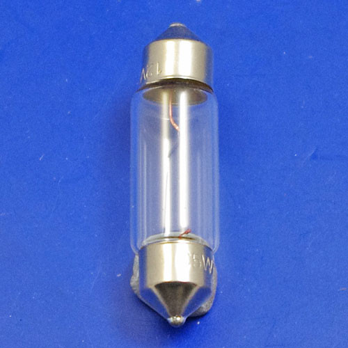 12 volt festoon bulb 11mm x 39mm 5 watt. Indicator or interior auto bulb