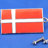 591DK: Enamel nationality flag badge / plaque Denmark from £11.16 each