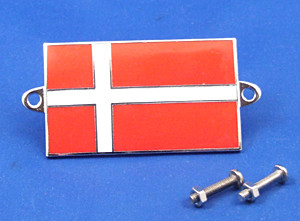 Enamel nationality flag badge / plaque Denmark