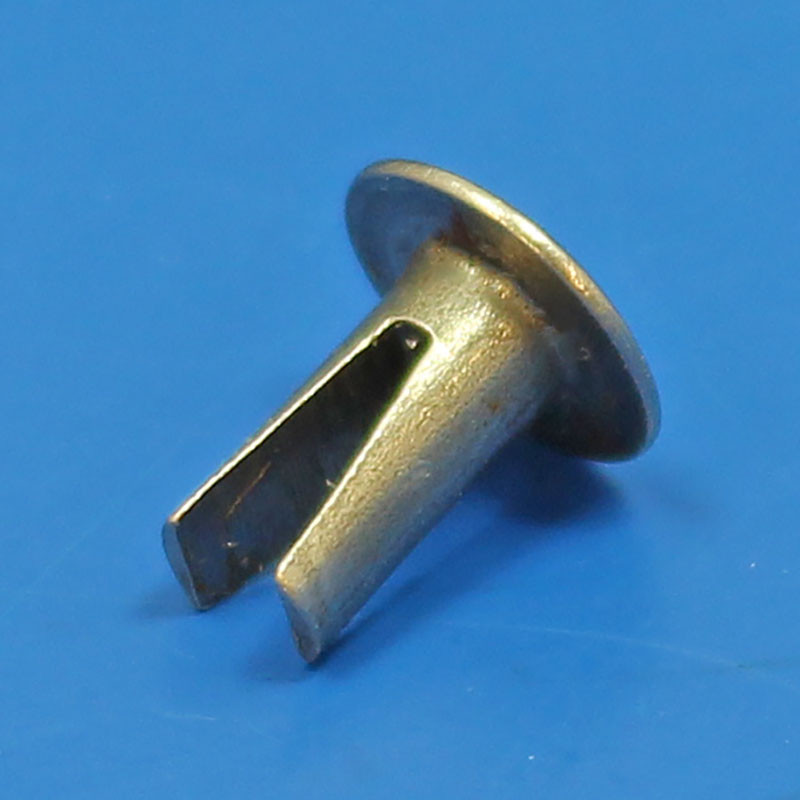 Bifurcated nickel plated steel split rivet