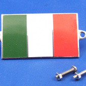 591IT: Enamel nationality flag badge / plaque Italy from £11.16 each
