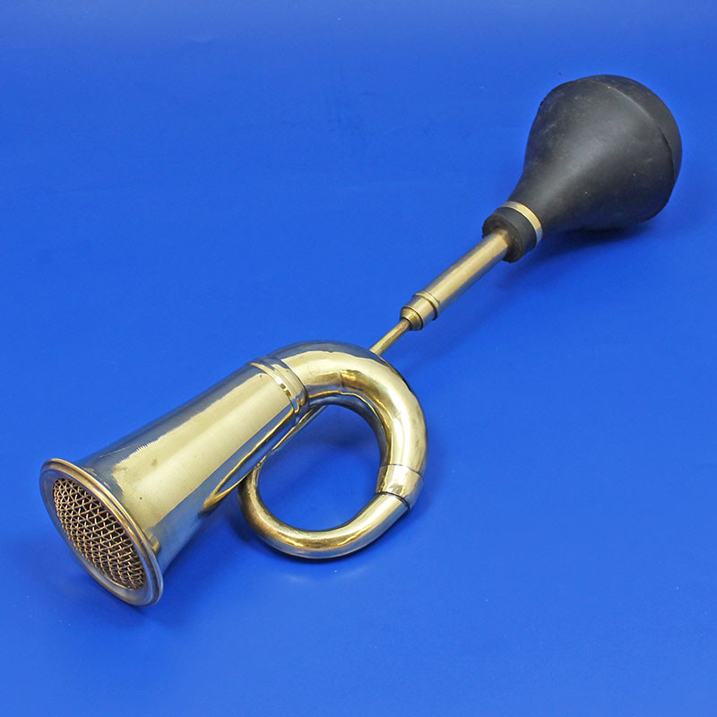 Motor horn - brass, single twist bugle