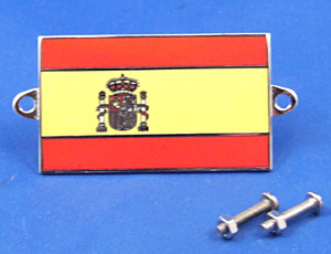 Enamel nationality flag badge / plaque Spain