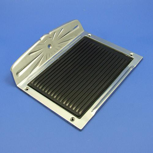 Large patterned aluminium step plate with rubber insert - EACH