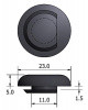 Rubber buffer and stop - 22mm diameter x 5mm high top section
