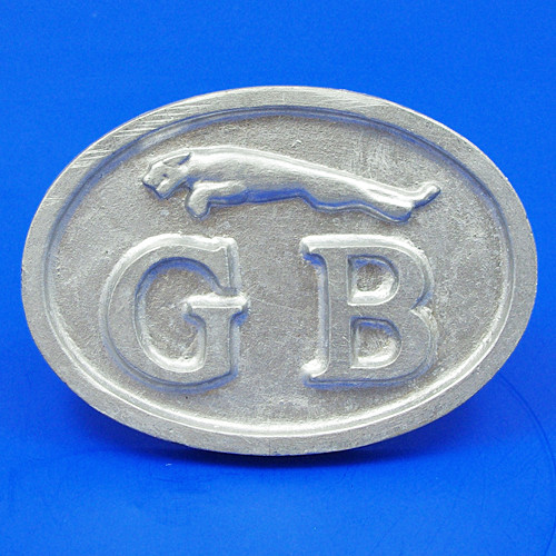 Cast GB plate with Jaguar
