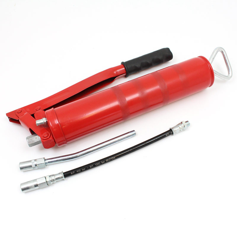 Grease gun - Side lever, with tubes and connectors