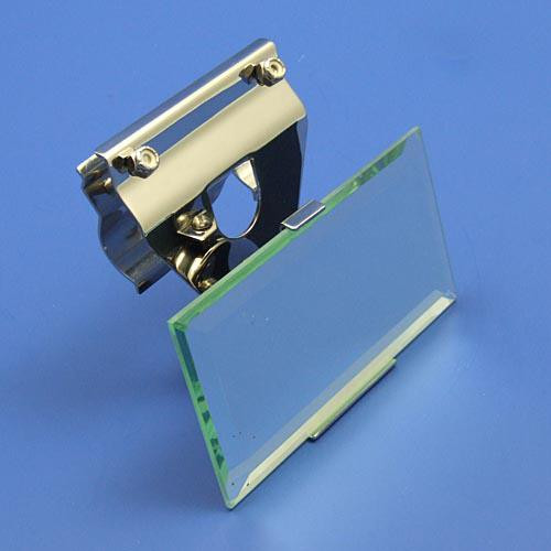 Interior rear view mirror - Top rail mounting, bevelled glass, stainless bracket