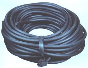 black rubber tubing