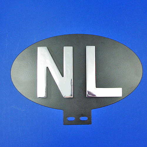 Oval country code plaque (bottom mount)