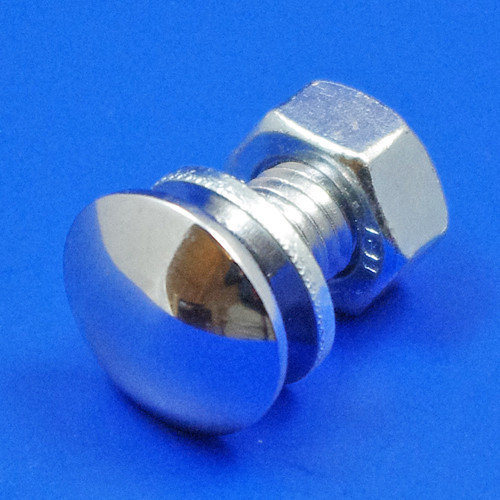 Chrome plated bumper bolt - domed or flat head