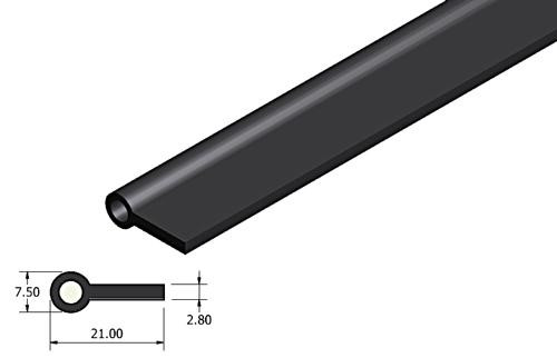 Rubber extrusion - Flanged hollow tube