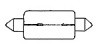 6 volt 21 watt festoon bulb 15mm x 44mm - use indicator