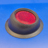 Angled rubber red reflector, as Lucas type RER2,