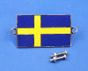 Enamel nationality flag badge / plaque Sweden
