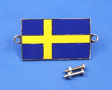 Enamel nationality flag badge / plaque Sweden
