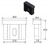 Door buffer rubber - 31mm x 24 mm x 9mm thick
