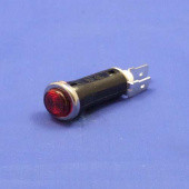 0609R: Chrome rimmed panel warning light - Red lens from £5.50 each