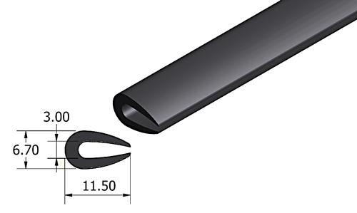 Rubber extrusion - Edge trim protector