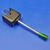 Column mounted black indicator switch with green illuminated end
