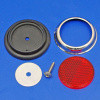 Red reflector with a shallow surround equivalent to Lucas type RER5