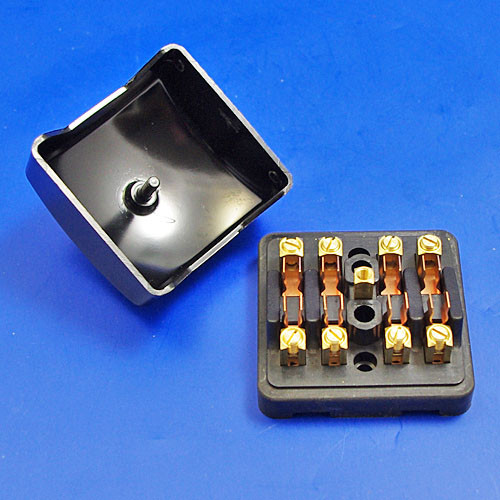 SF4 type fuse box with embossed cover lid