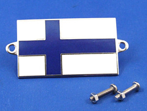 Enamel nationality flag badge / plaque Finland