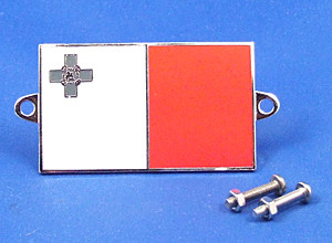 Enamel nationality flag badge / plaque Malta GC