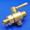 Straight in line tap 1/8" BSP thread into tank, 1/4" BSP thread outlet