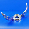 Motometer/Calormeter wings - Raised curved wings, chrome