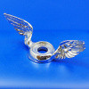 Motometer/Calormeter wings - Raised curved wings, chrome