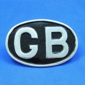 900: Oval GB plaque - polished aluminium from £47.50 each