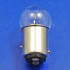6 volt double contact BAY15d offset pin base, 18/5 watt double filament auto bulb