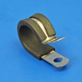 ZPRPC19: Rubber lined steel 'P' clip for 19mm diameter tube from £1.29 each