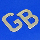 CA1376-SS: Self adhesive GB letters - Stainless steel from £14.47 each