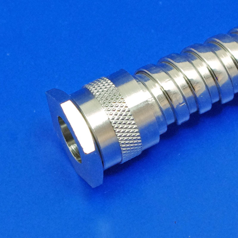 End connector for 12mm diameter conduit with plain hole