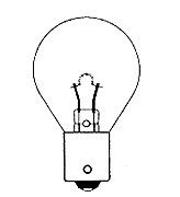 6 volt single contact BA15s 36 watt auto bulb