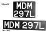 vehicle number plate - white digit