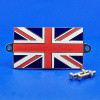 Enamel nationality flag badge / plaque United Kingdom - Chrome finish
