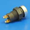 Panel mounted warning light - AMBER, with alloy rim