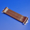 Door check retainer leather - Large with chrome fittings