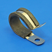 ZPRPC22: Rubber lined steel 'P' clip for 22mm diameter tube from £1.17 each