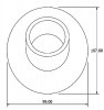 Fuel filler grommet - Angled, 44mm ID, Morris