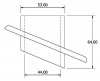 Fuel filler grommet - Angled, 44mm ID, Morris