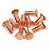 654: Bifurcated copper split rivet from £3.99 pkt of 10