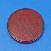 Glass reflector lens - 40mm, red