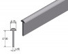 Wing piping 'T' trim - 1/4" (6mm) wide with 17mm ribbed flange - PER METRE