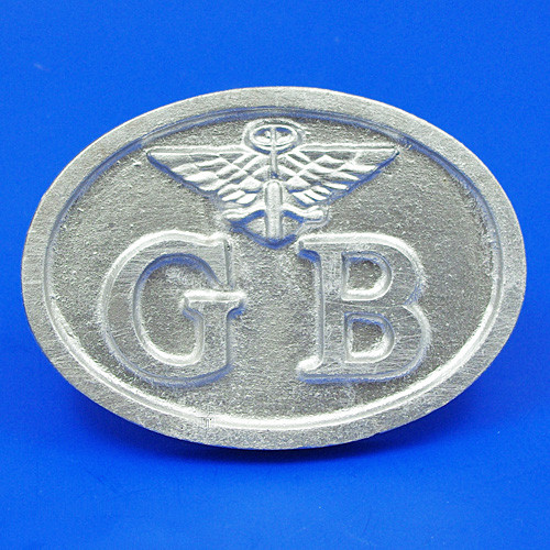 Cast GB plate with Austin wings