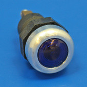 CA1235B: Panel mounted warning light - BLUE, with alloy rim from £5.85 each